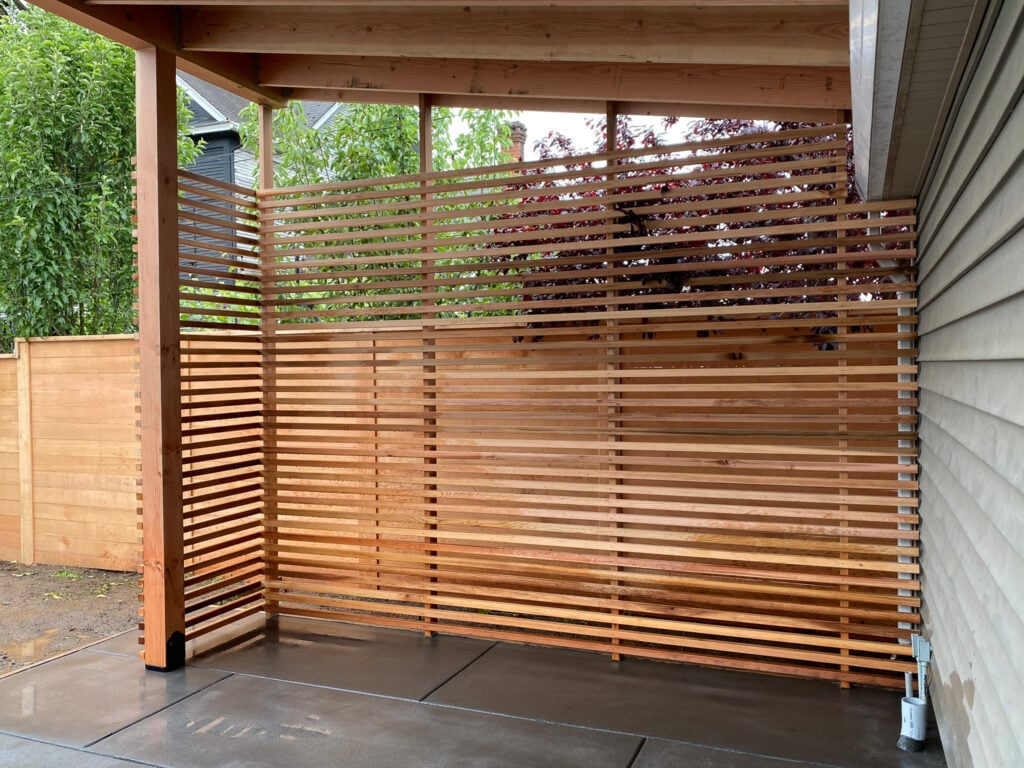 wood privacy screen 