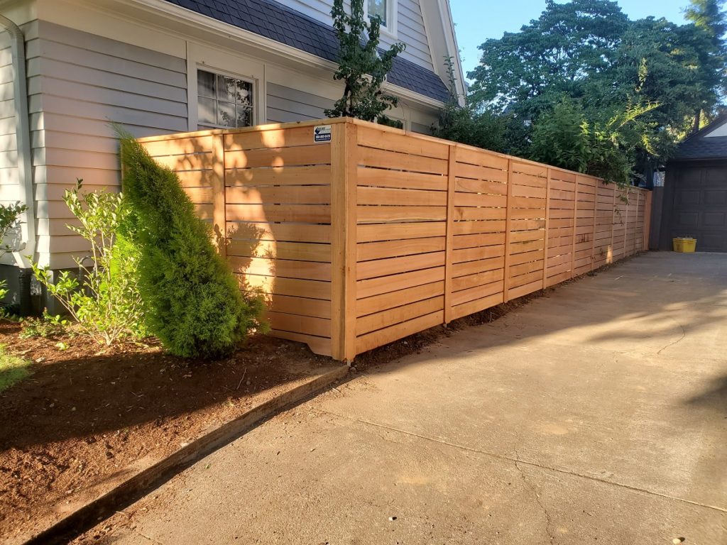 This Portland yard benefits from a Pacific semi-privacy fence
